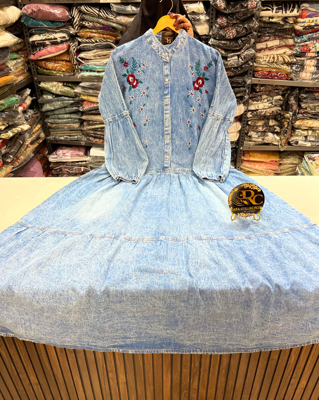 Denim long dress 2773