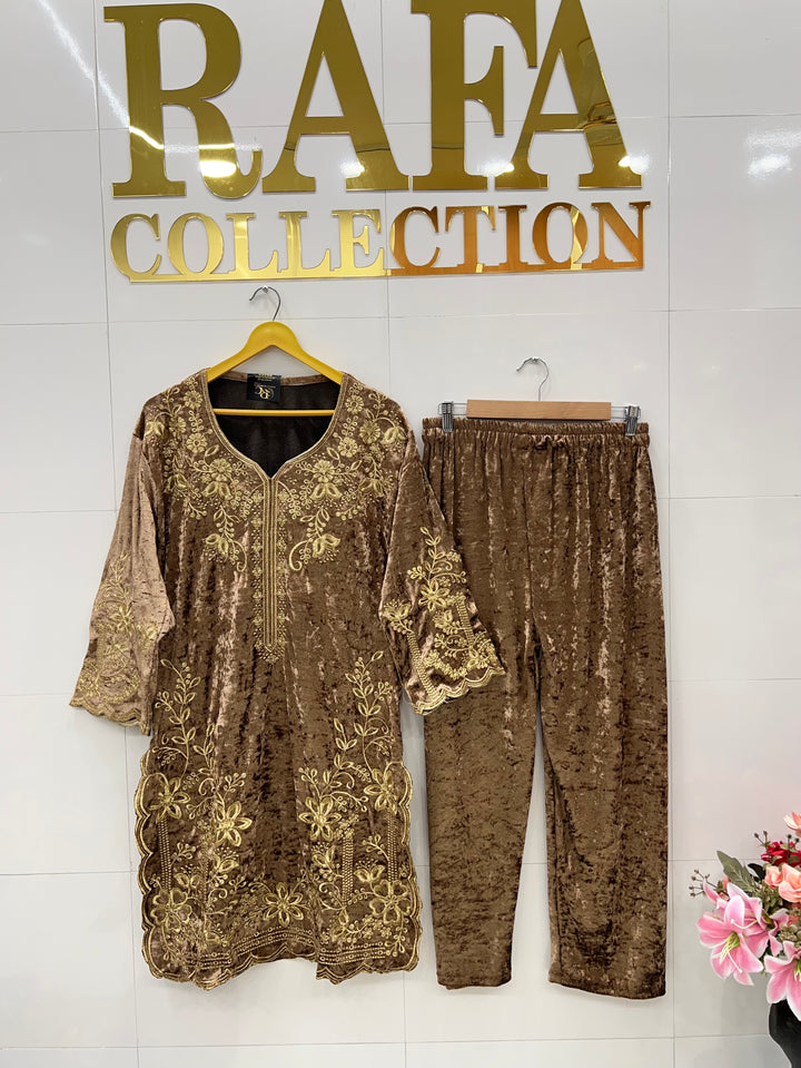 Velvet  co - ord sets  2834