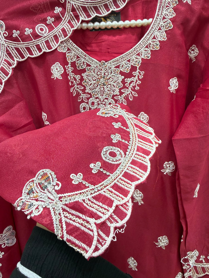 Party wear flaired plazzo suits 3140