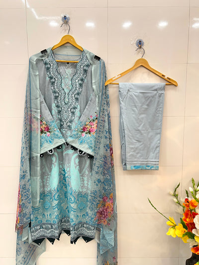 Pakistani pearl embellished suits 2745