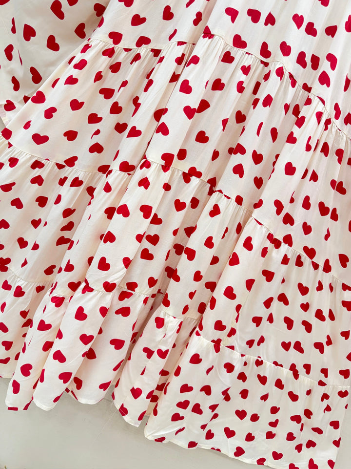Rayon Heart printed Gowns