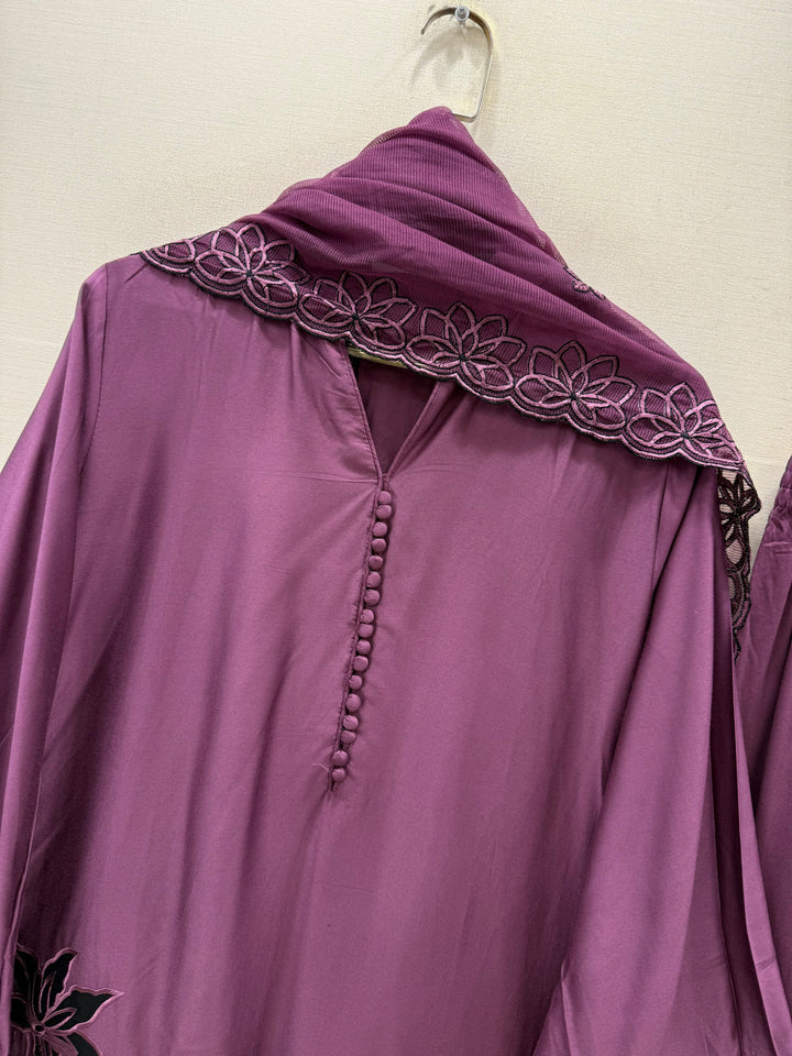 Cutwork embroidered pakistani suits