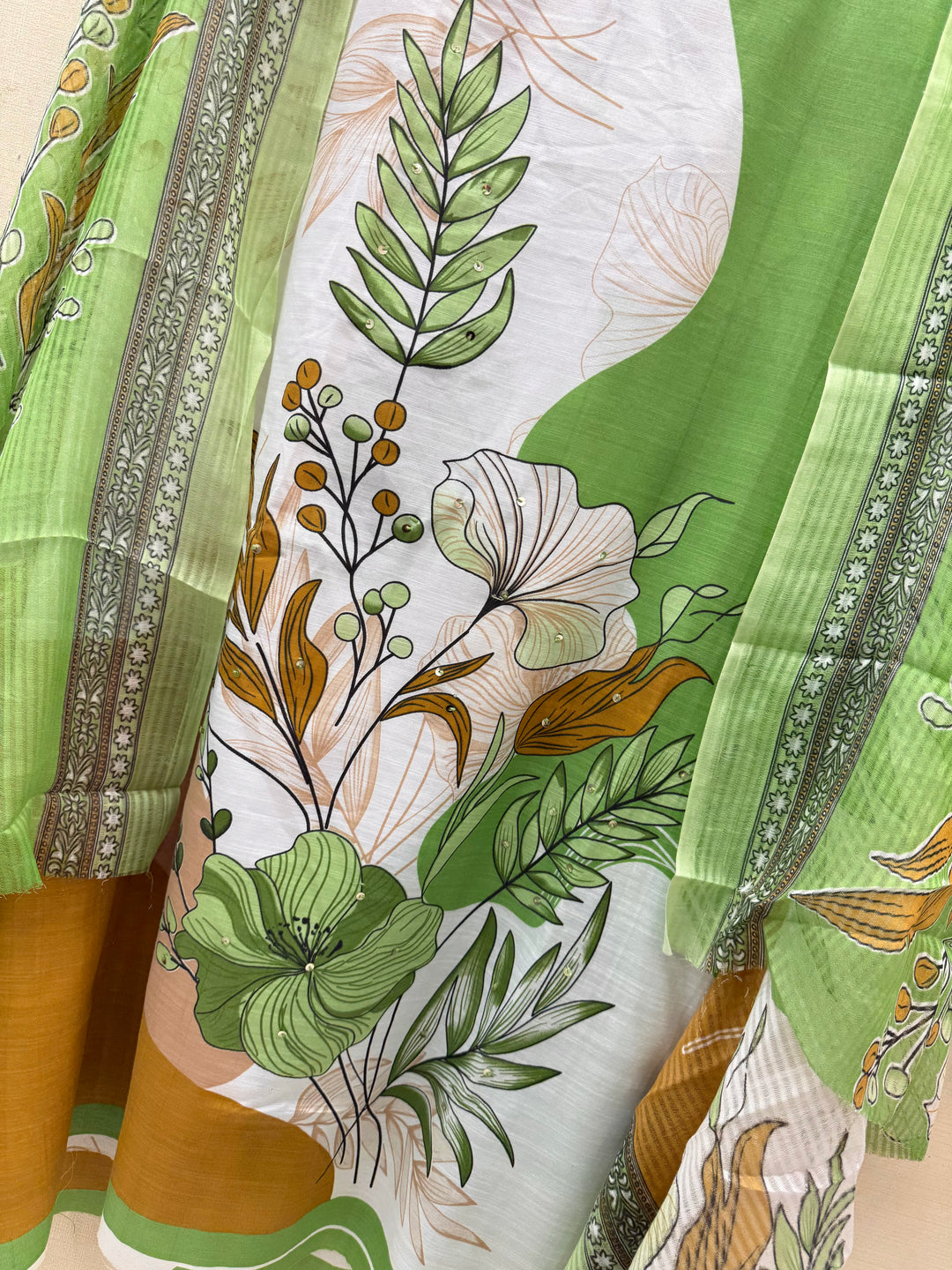 Semi Cotton Unstitched Suits