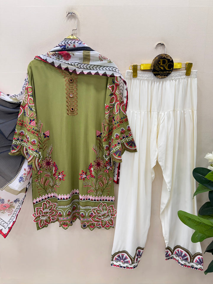 Embroidered Farshi Salwar Suits