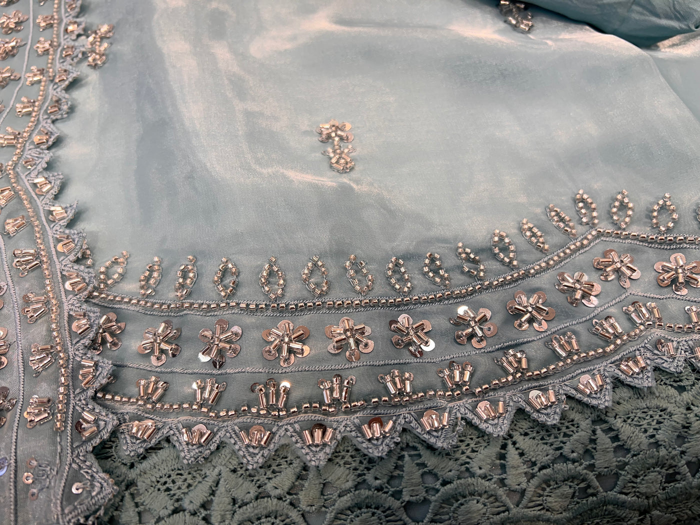 Organza Handwork suit 2254