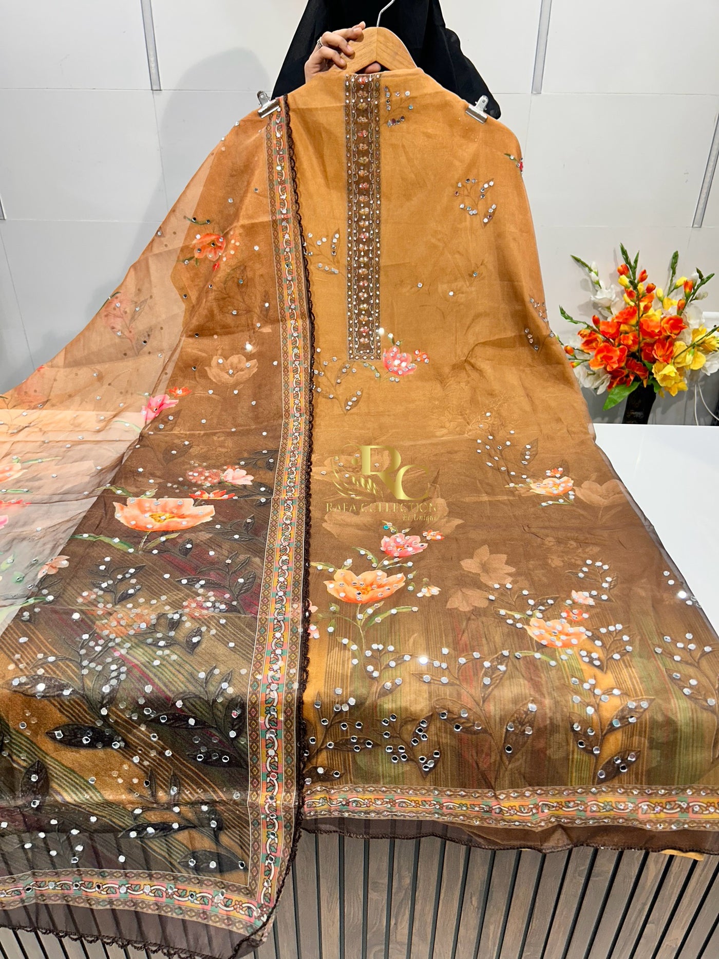 MIRROR WORK UNSTICH SUIT 1715
