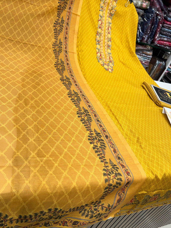 Cotton Unstitched Suit 1579