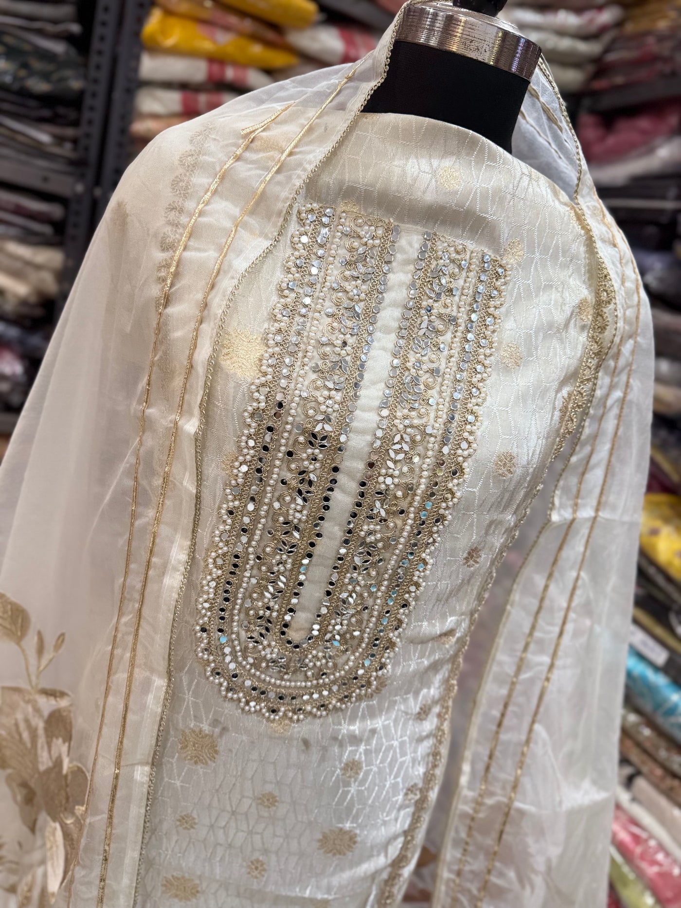 Silk unstitched suits 2235