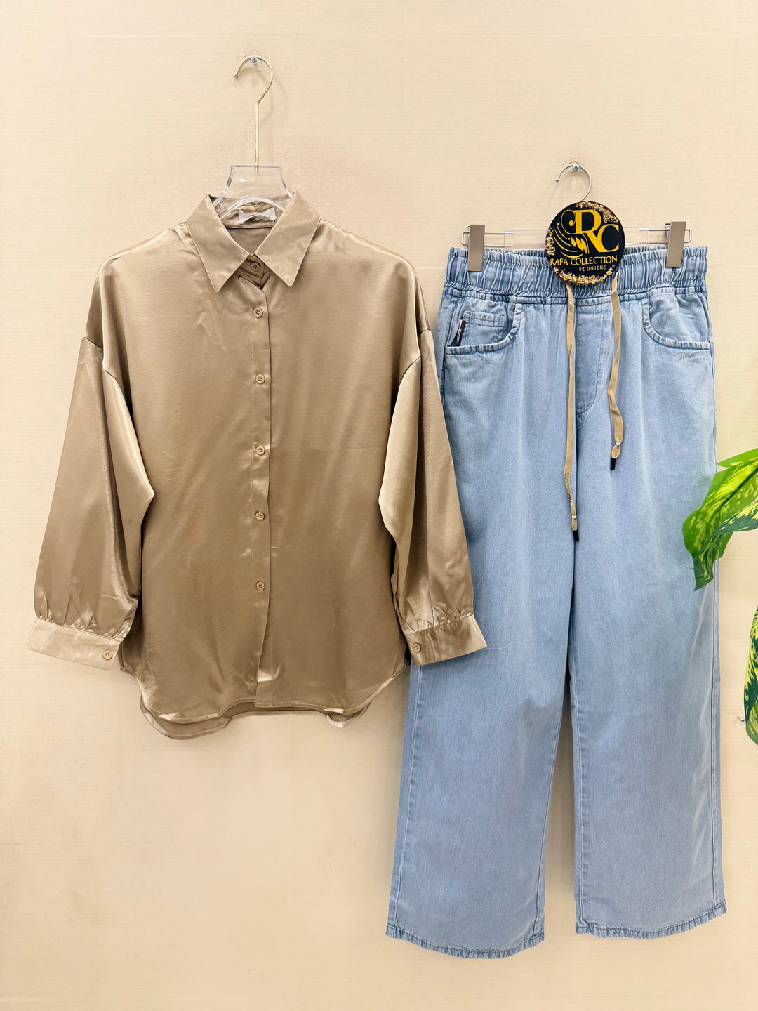 Korean denim cargo Sets