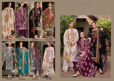 Cotton embroided dupatta collection 1707