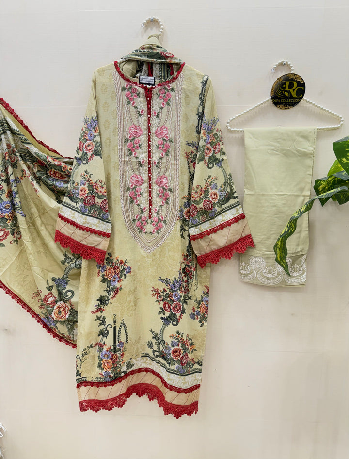 Pakistani patch work suit 5006