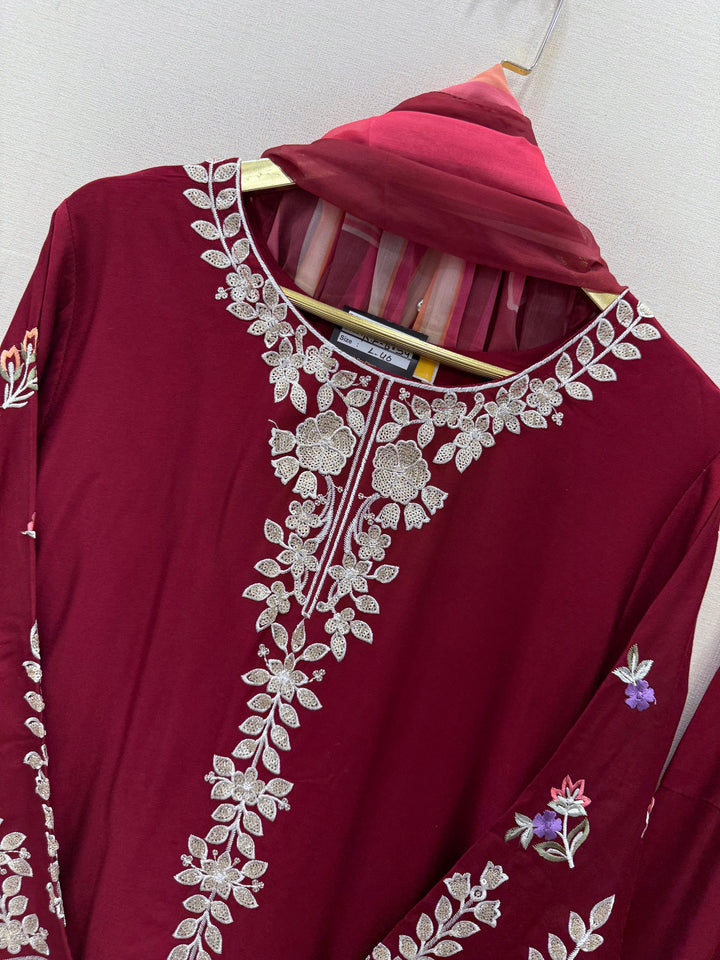 Embroidered Farshi Salwar suits