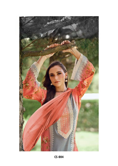 Cross stitch unstitched suit 2225