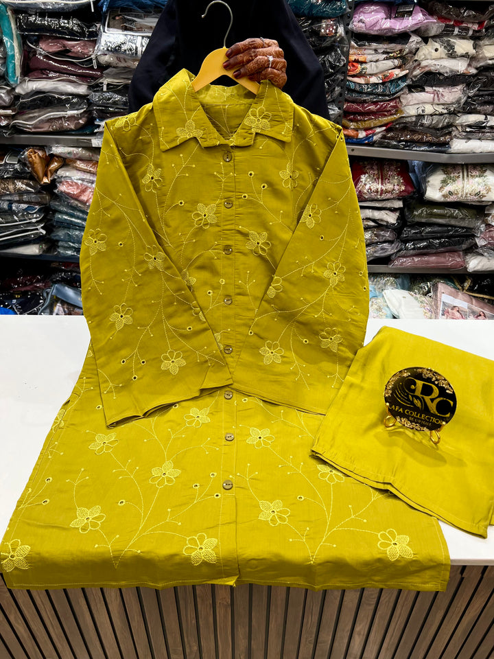 Cotton embroidered co-ord sets 3130