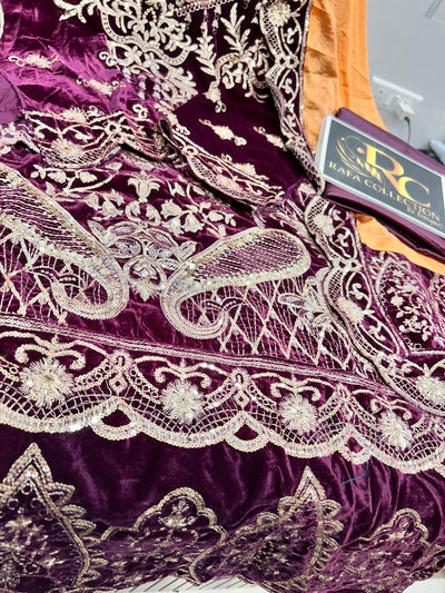 Velvet Unstitch Suit  1517