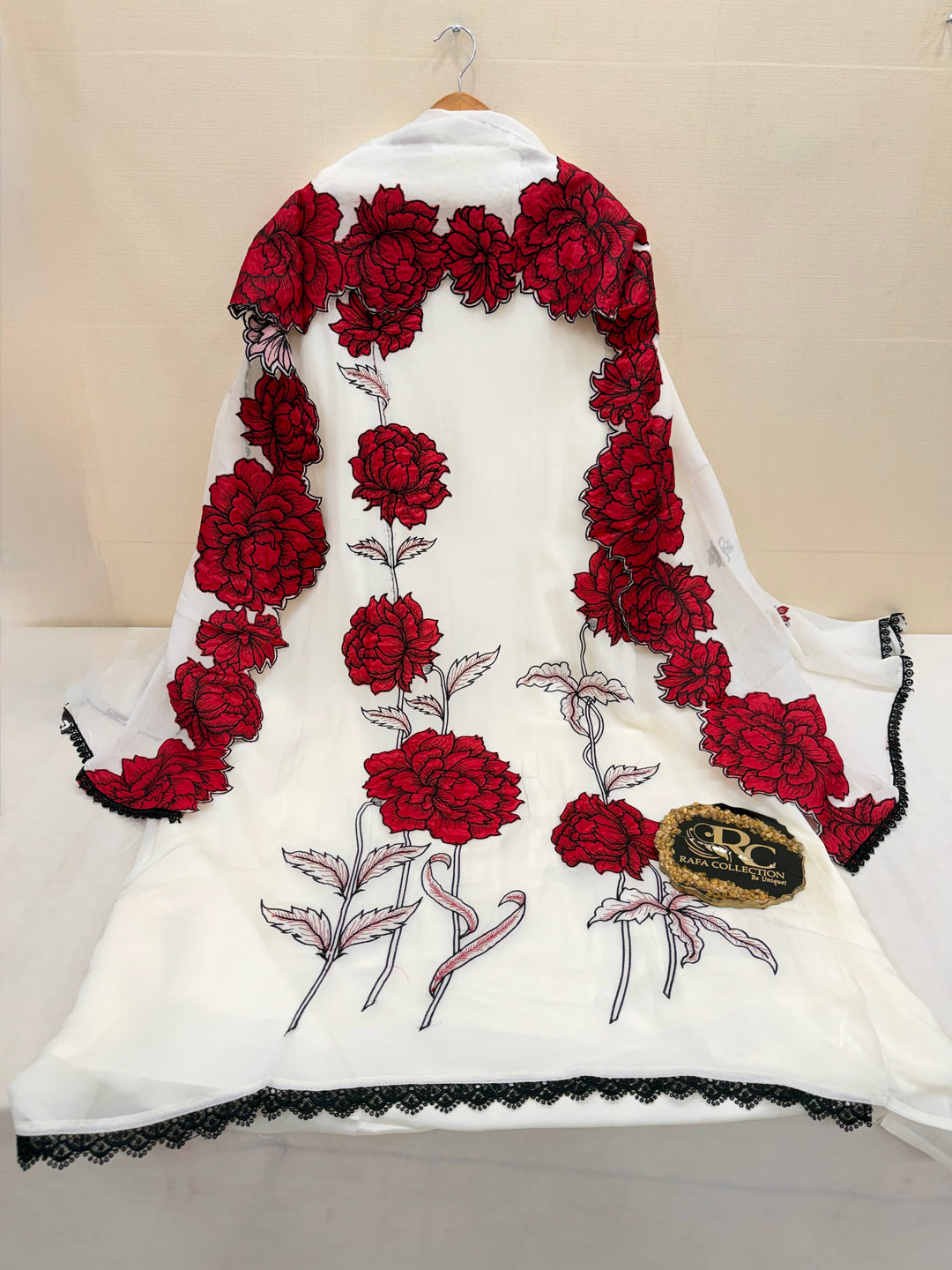 Organza patch work suits