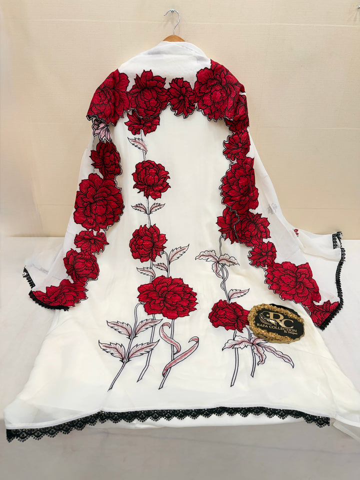 Organza patch work suits