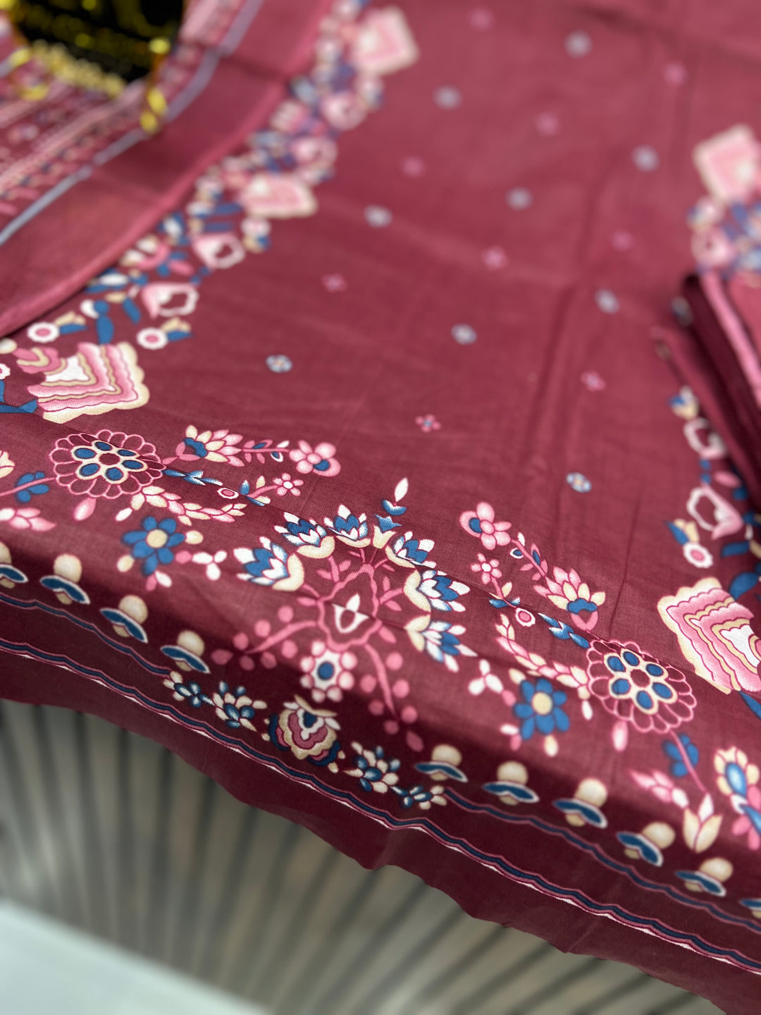 Cotton printed unstitched suits