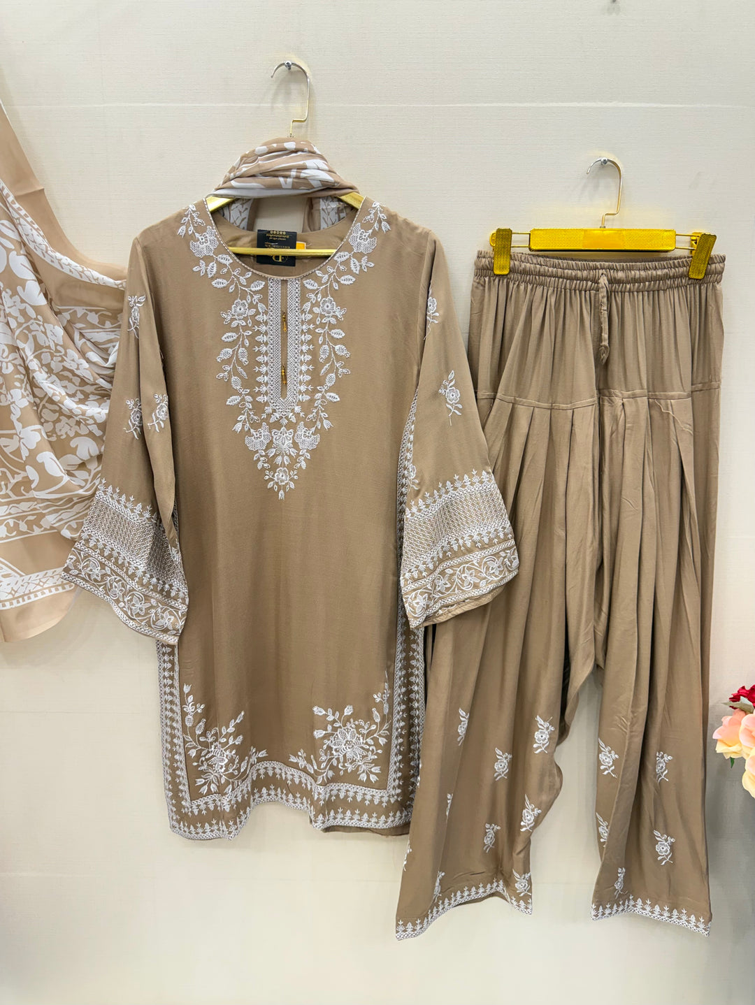 Embroided farshi suits