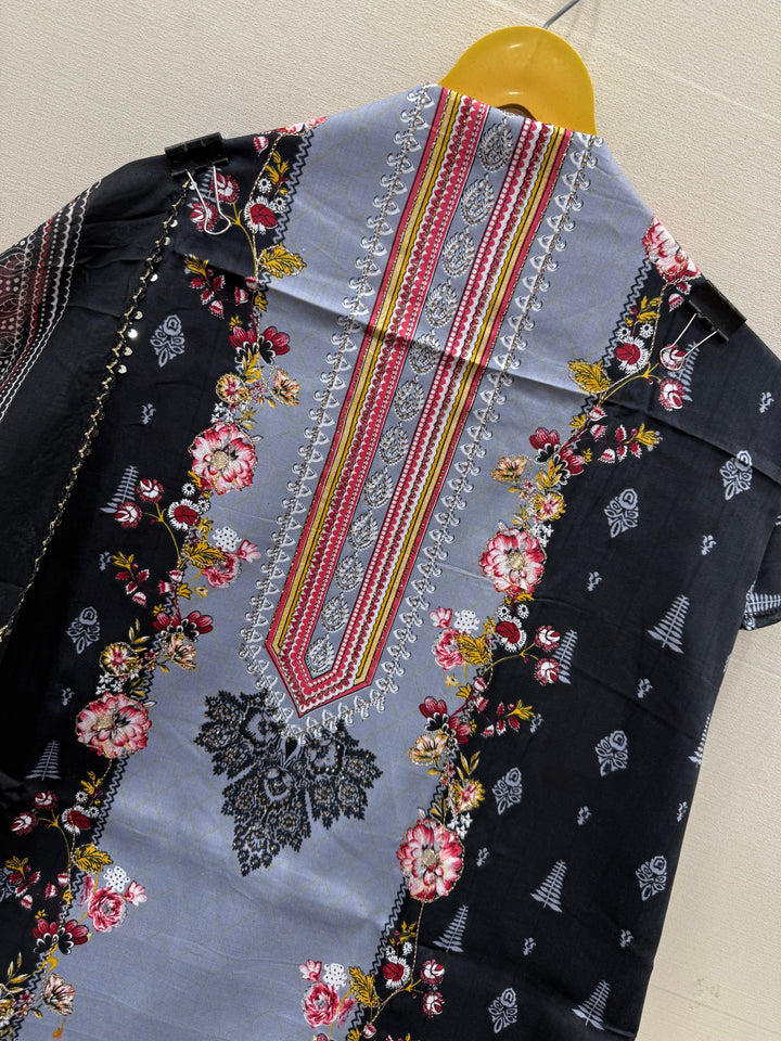 Printed unstitched suits 087