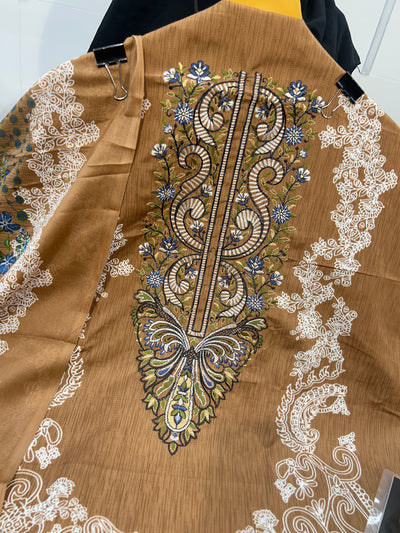 Semi Cotton embroided suit 2102