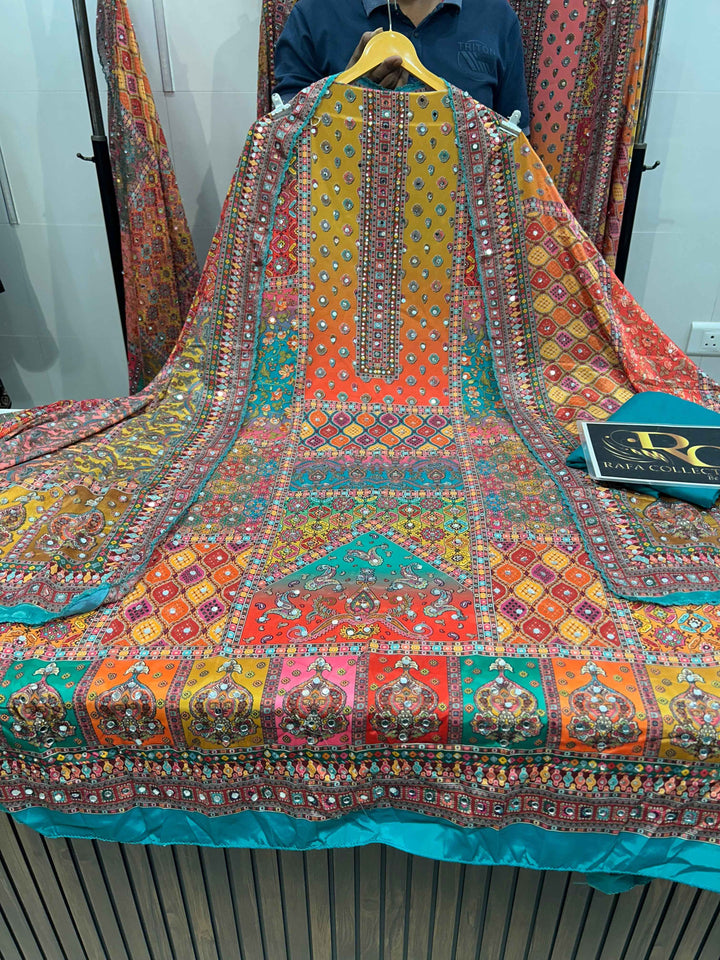 Multi colour mirror Suit 1610