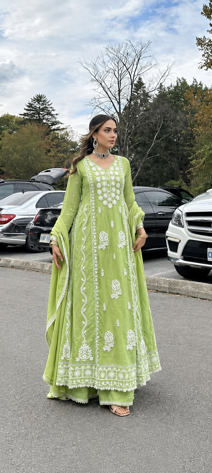A-line Lucknawi suits