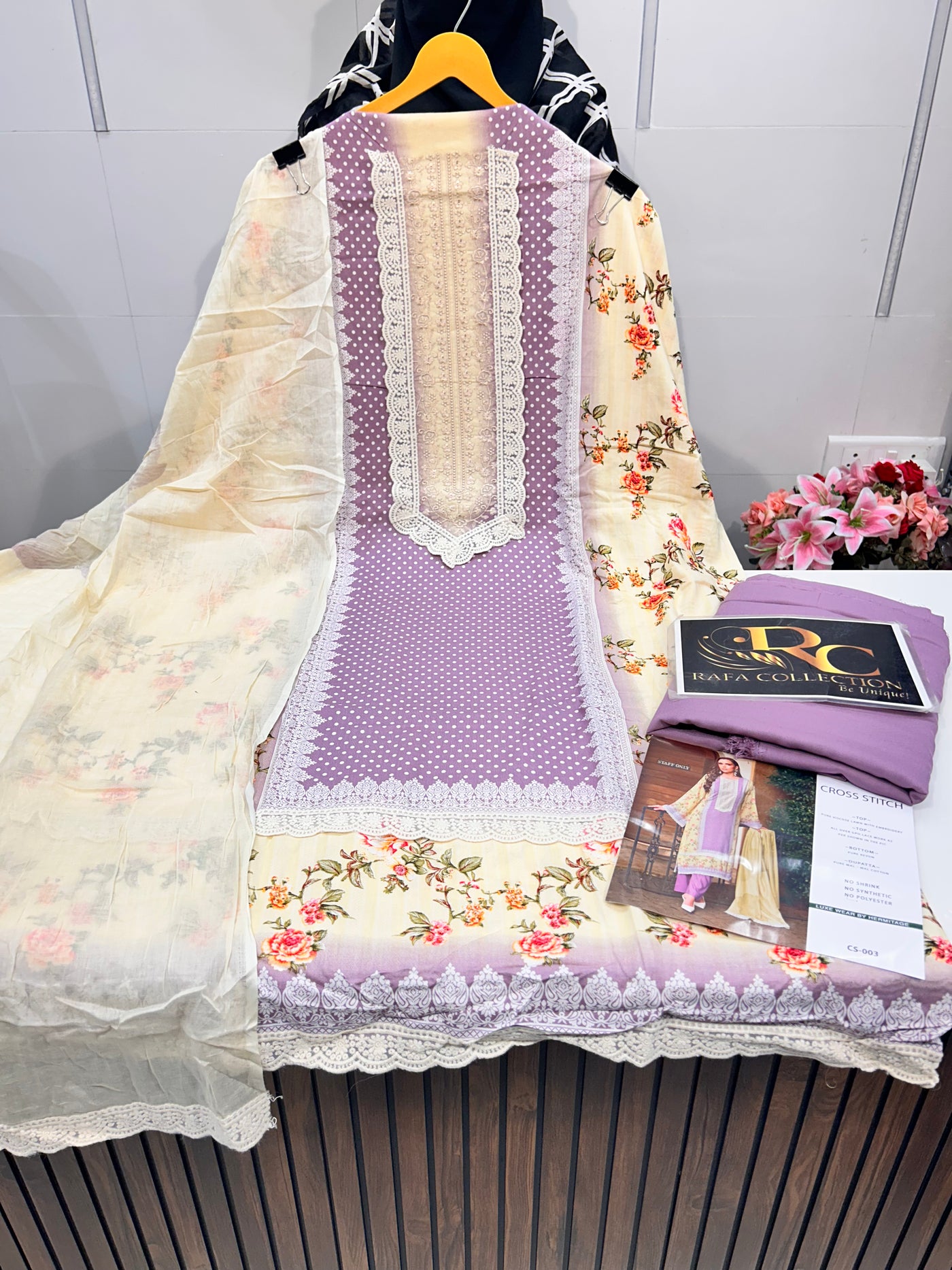 Cross stitch unstitched suit 2225