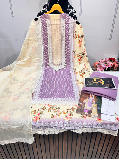 Cross stitch unstitched suit 2225