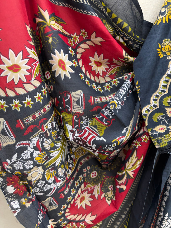 Semi Cotton embroidered suits
