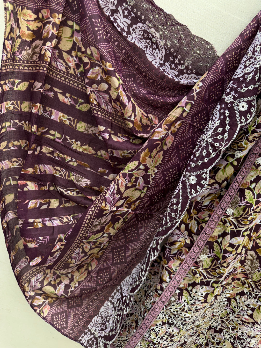 Cotton embroided farshi suits