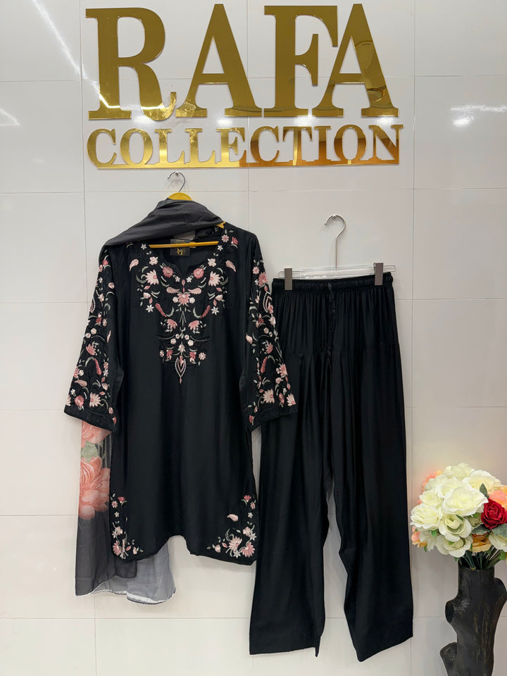 Embroidered Farshi salwar suits