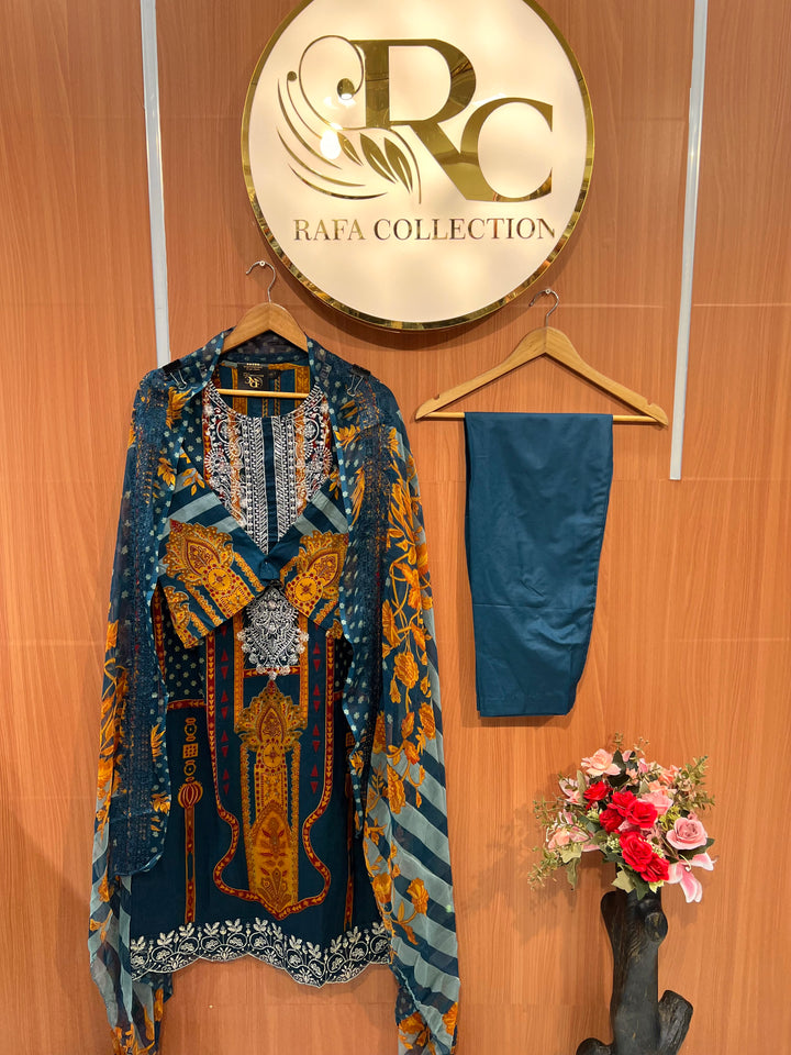 Cotton Embroidered suits 2541