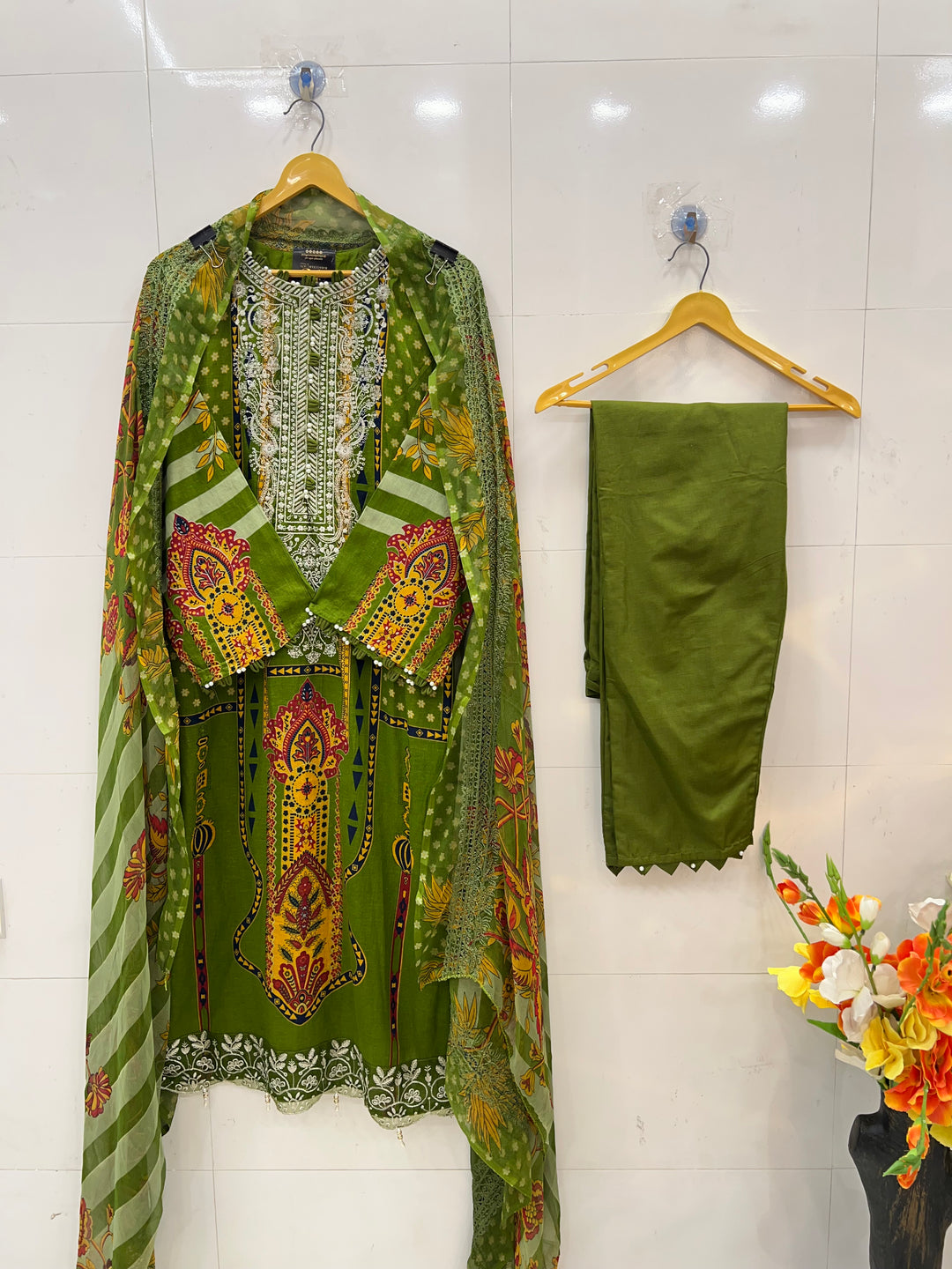 Pakistani pearl embellished suits 2660