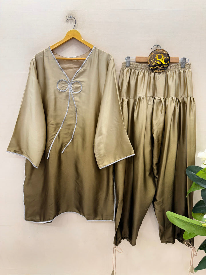 Ombre satin suits