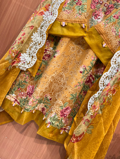 Pakistani patch work suit 2542