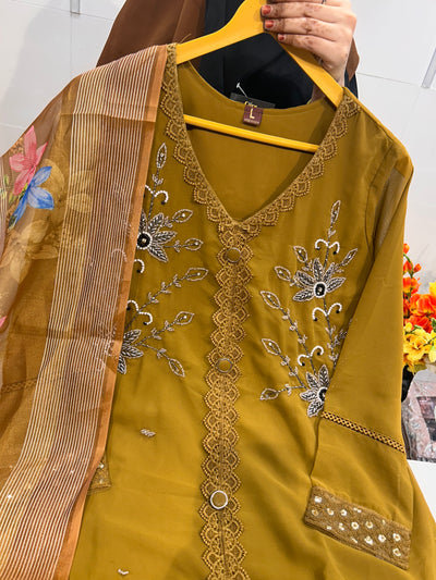 Georgette Handwork Suit 1580