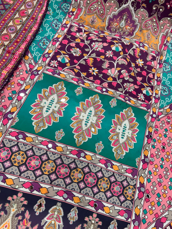 MULTI COLOUR UNSTICH SUIT