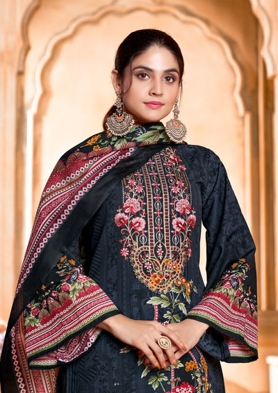 Semi Cotton embroided suit 1541