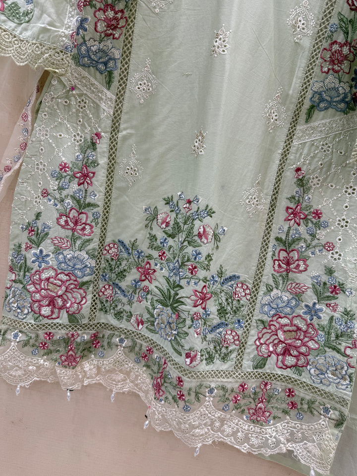 Cotton Embroidered Farshi Salwar Suits