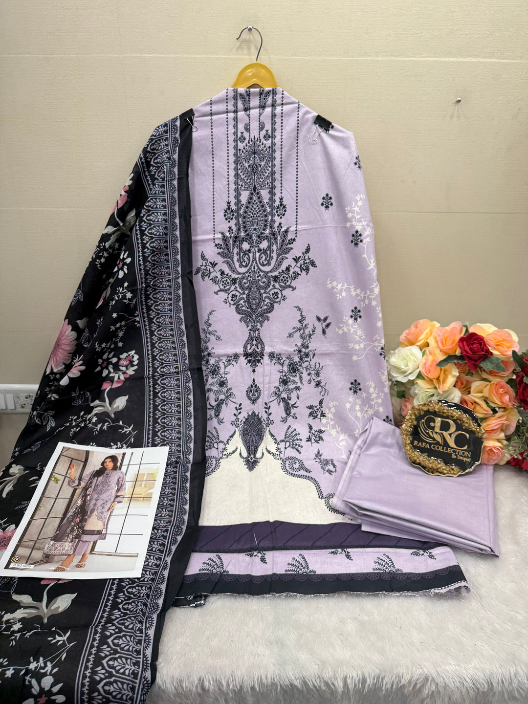 Cotton printed unstitched suits