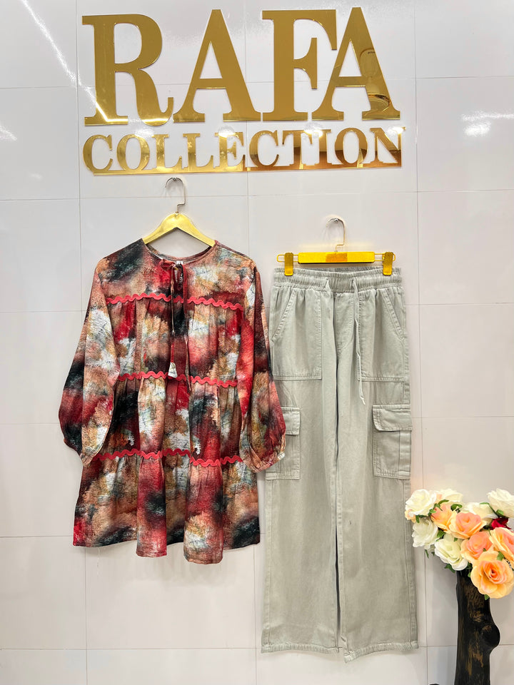 Korean denim cargo Sets