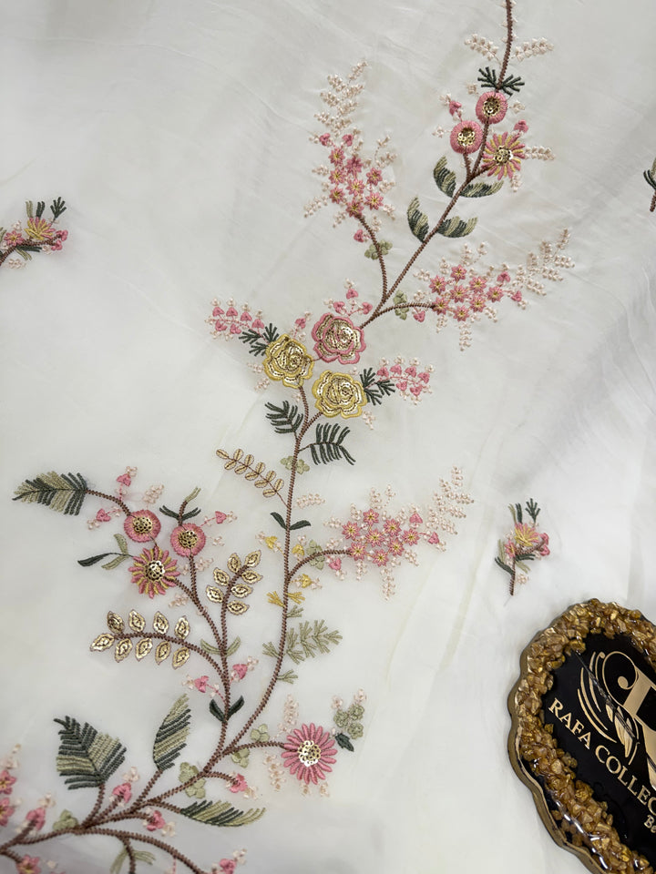 Organza unstitched suits