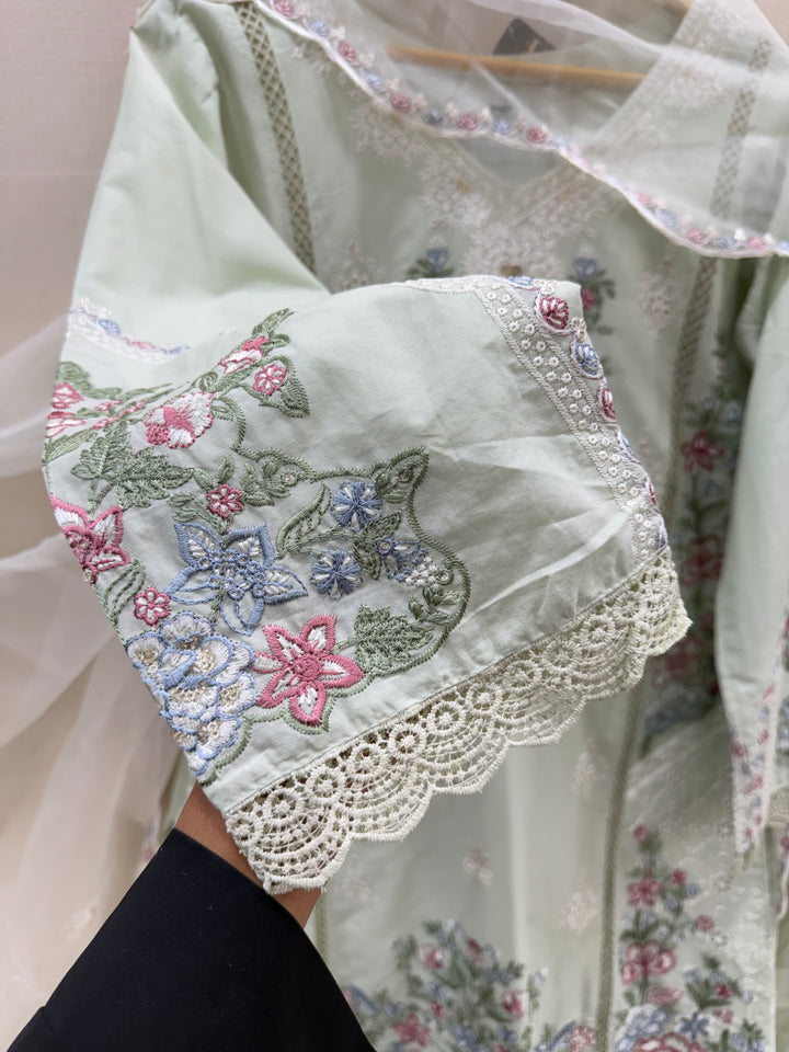 Cotton Embroidered Farshi Salwar Suits