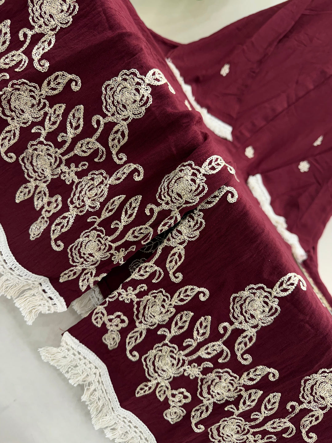 Imported crinkle gowns