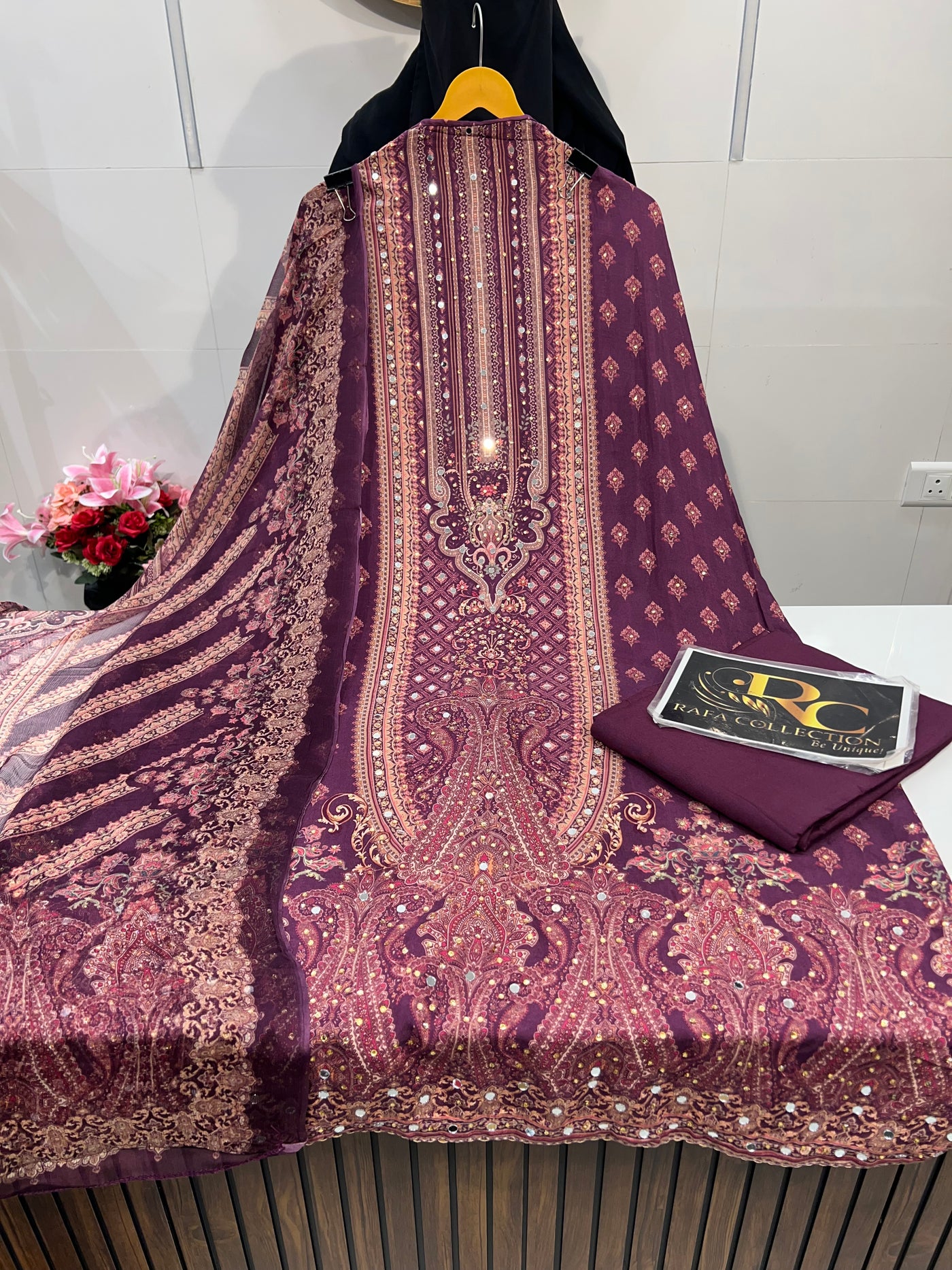 Muslin mirror work suit 1805