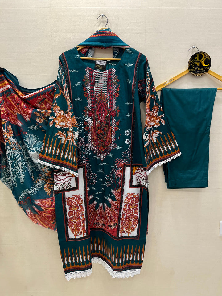 Cotton Embroidered Suits