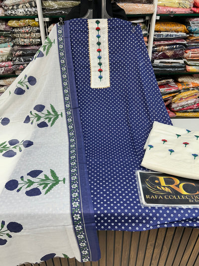 Cotton Unstich Suit 1378