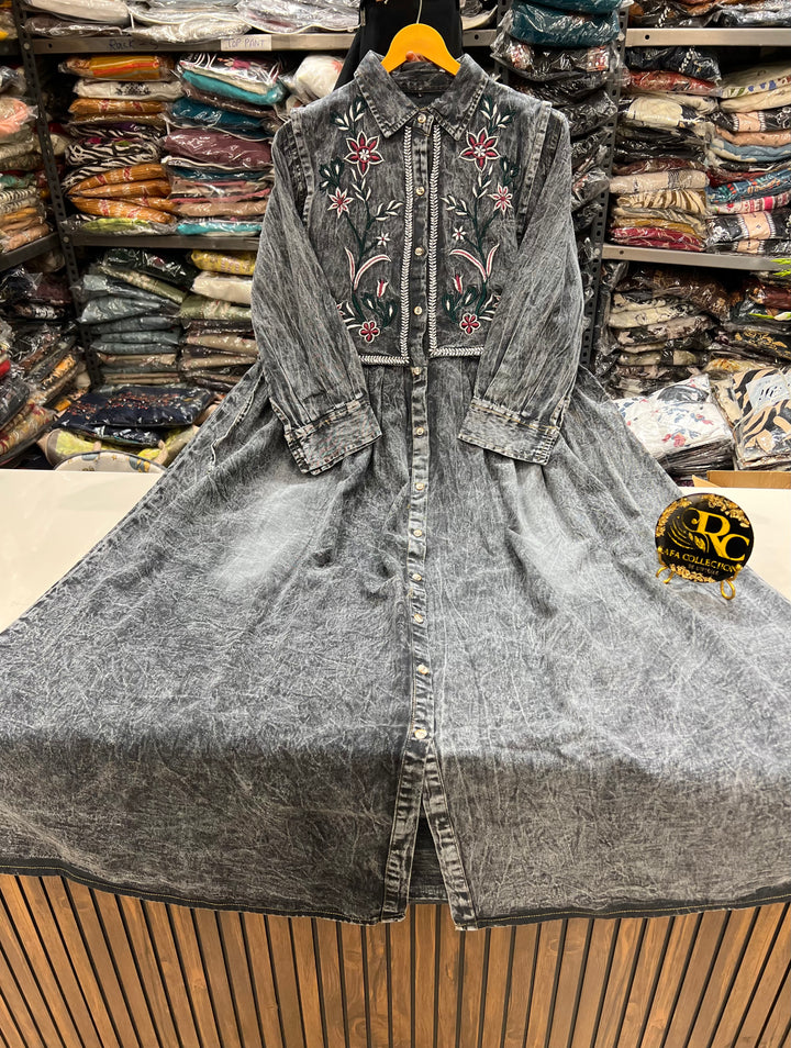 Denim Long gown 2755