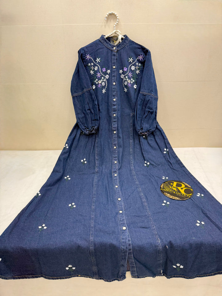 Denim long Gown